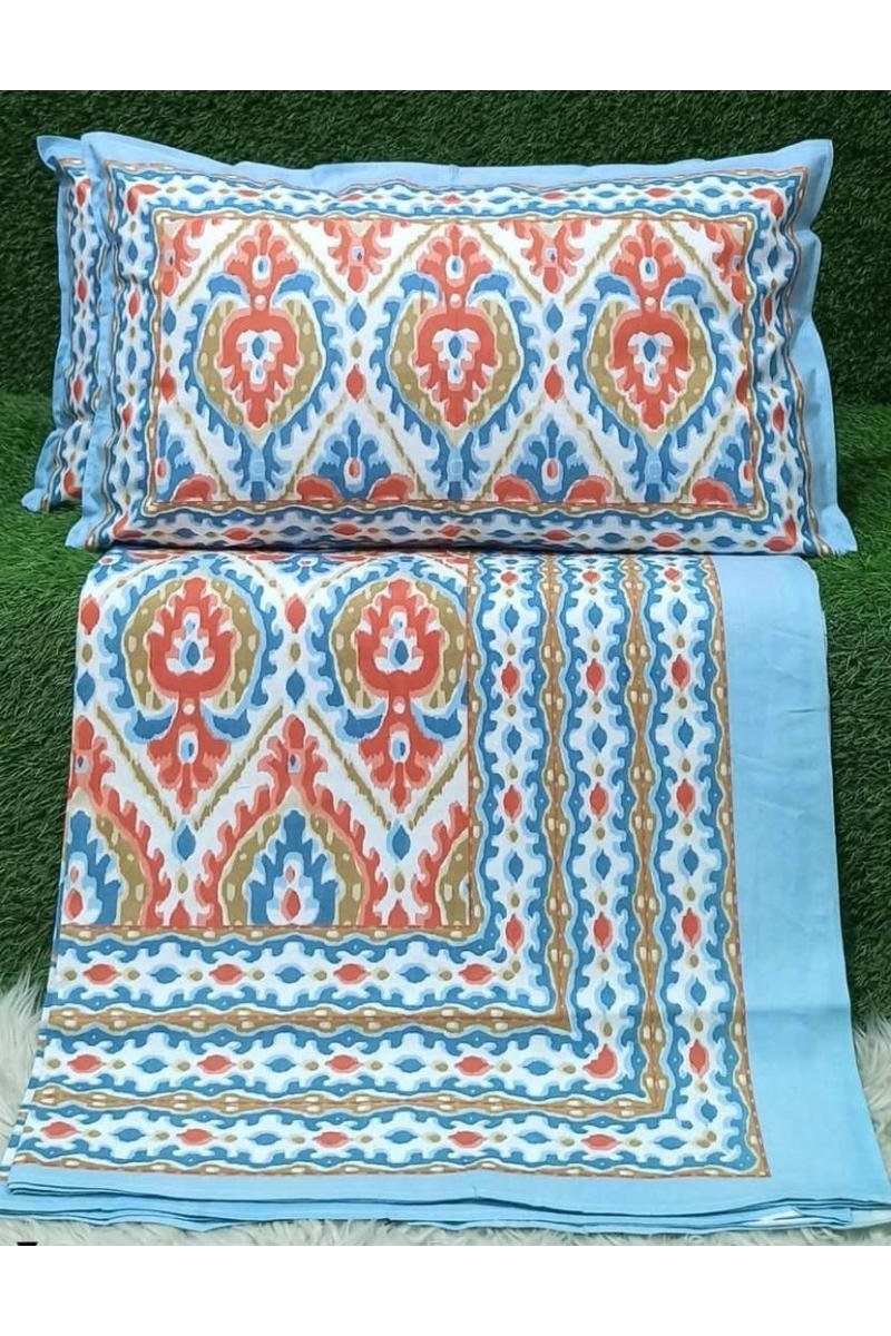 Ikat Bedsheets - Traditional Pattern
